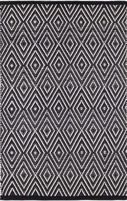 Diamond Black and Ivory Indoor/Outdoor Rug Diamond Black and Ivory Indoor/Outdoor Rug