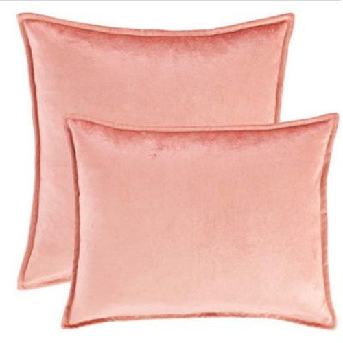 Panne Velvet Decorative Pillow - Coral