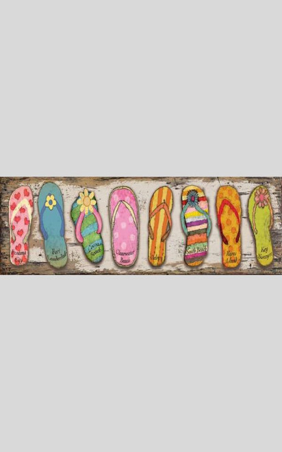 Florida Flip Flops Beach Wall Art - Personalize