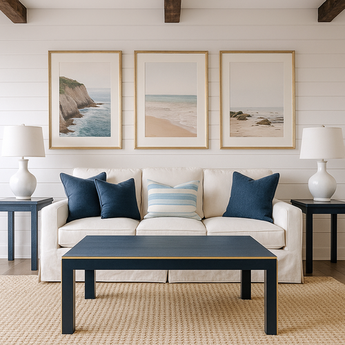 Lauren Coffee Table - Navy Blue Lauren Coffee Table - Navy Blue