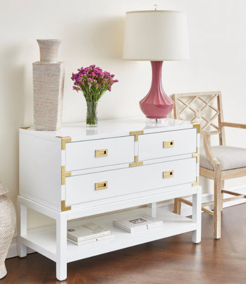 Tansu Console in White