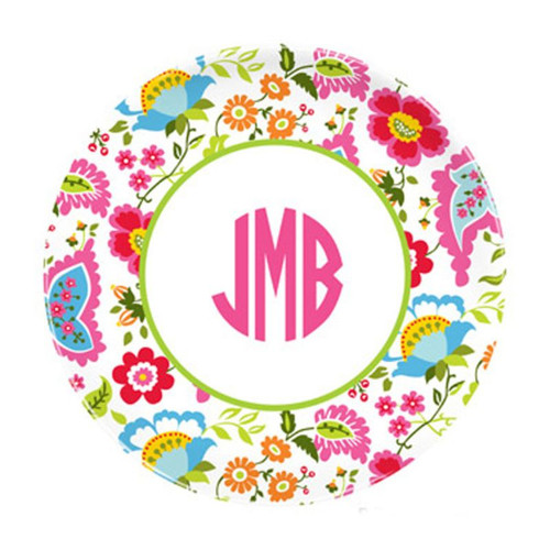 Bright Floral Plates - Set of Four