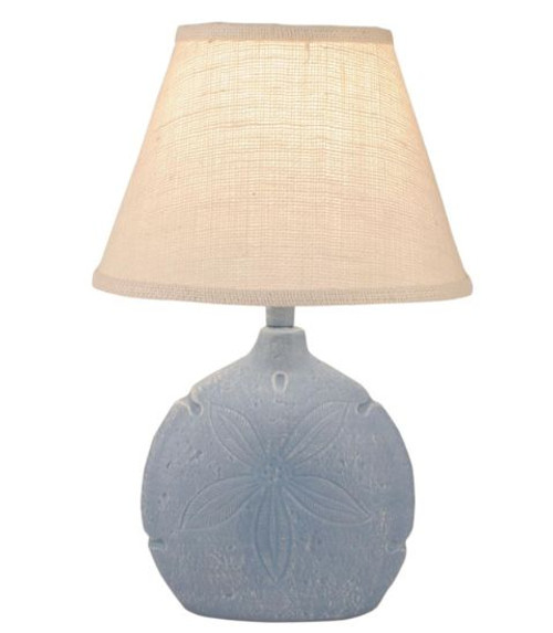 Sand Dollar Accent Lamp in Weathered Wedgewood Blue