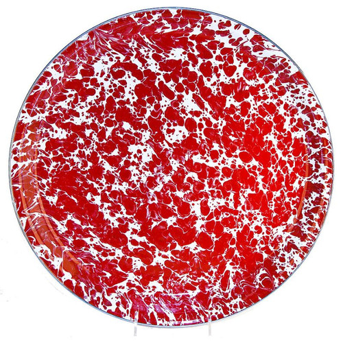 Red Swirl Large Tray with Collapsable Table Option