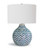 Chevron Bone Blue Table Lamp