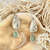 Sea Glass Waterfall Petite Earrings, Soft Green