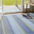 Fiesta Stripe French Blue/Green Indoor/Outdoor Rug