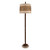 Cottage Manile Rope Floor Lamp w/ Burlap and Star Fish Shade