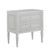 Milan Bedside-White Linen with Grey Accent