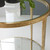 Small Sculpture Round End Table - Multiple Colors