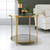 Small Sculpture Round End Table - Multiple Colors