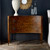 Two Drawer Concave Burl Commode