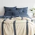 Magnolia Stripe Blanket - Navy