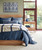 Magnolia Stripe Blanket - Navy