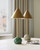 Journey Green & Brass Cordless Table Lamp