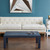 Parsons Grasscloth Coffee Table in Blue