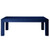 Parsons Grasscloth Coffee Table in Blue