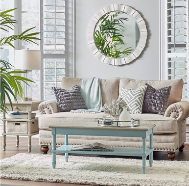 Coastal 4-Slat Side Table (Lagoon) Lagoon SPROUT 7090 2-in-1 Round Side Table