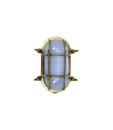 Oval Brass Bulkhead Light (new)