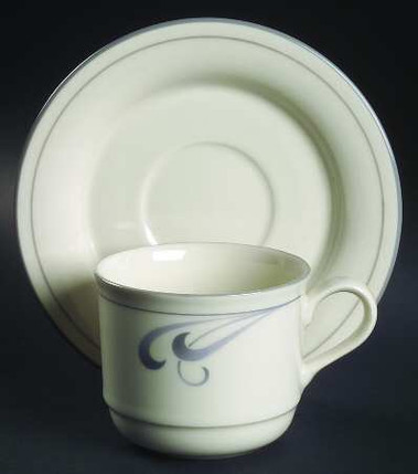 Grey Brushstrokes Lenox Cup And Saucer