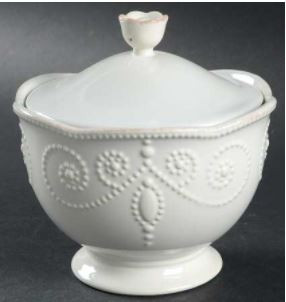 French Perle White Sugar and Lid