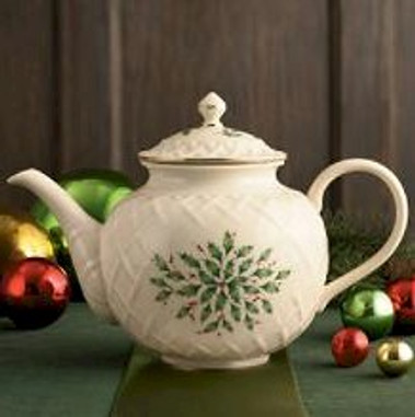 Holiday Lenox Carved Teapot