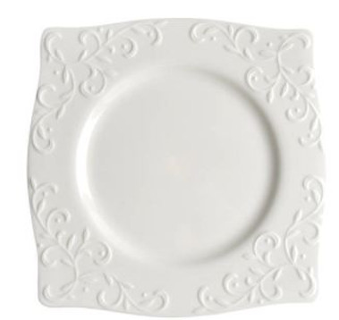 Opal Innocence Carved Lenox Square Accent Plate