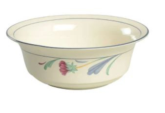 Poppies On Blue Round Vegetable or Serving Bowl