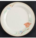 Tulips On Beige Round Salad Plate