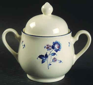 Blue Chintz Sugar and Lid