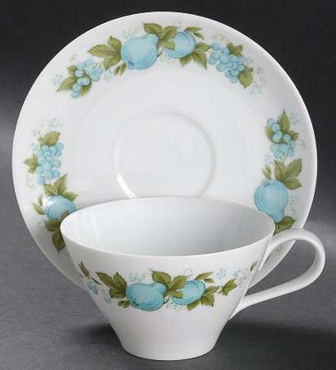 Blue Orchard Noritake Cup And Saucer