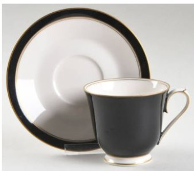 Ivory And Ebony-Nor. Cup and Saucer