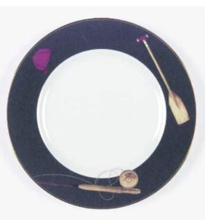 Sports Page Round Salad Plate