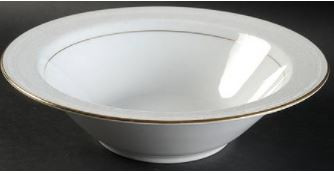 Whitecliff Gold Round Vegetable or Serving Bowl