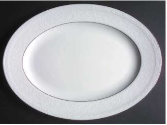 Whitecliff Platinum Medium Oval Platter