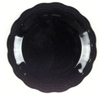 Allura Black Round Salad Plate