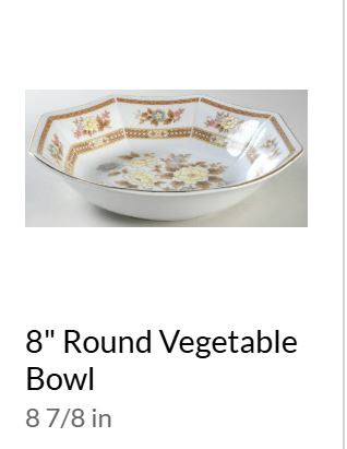 Antoinette Round Vegetable or Serving Bowl