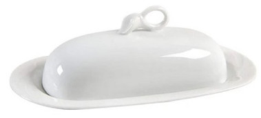 Classic Flair White Mikasa Covered Butter Dish