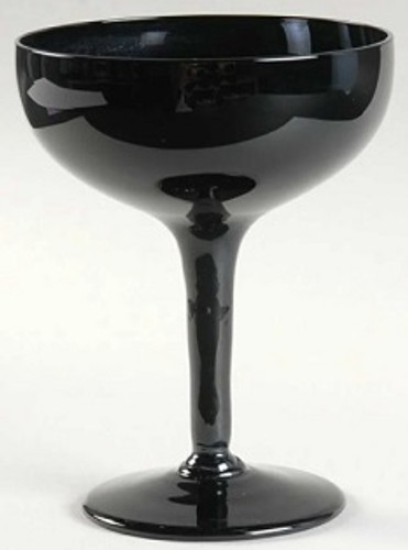 Elegant Midnight Black Mikasa Sherbet