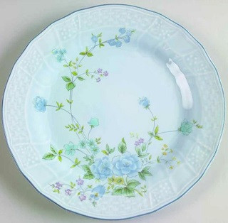 Precious Blue Round Salad Plate