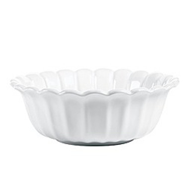 Rustic White Mikasa Fluted Serving Bowl  12 Inch