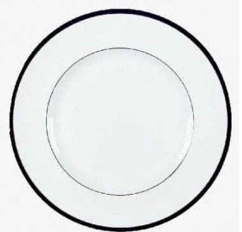 Saturn Black Dinner Plate