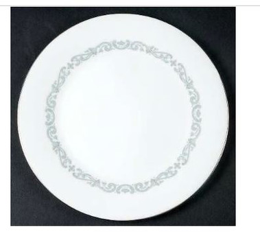 Silver Scroll Minton Salad Pla