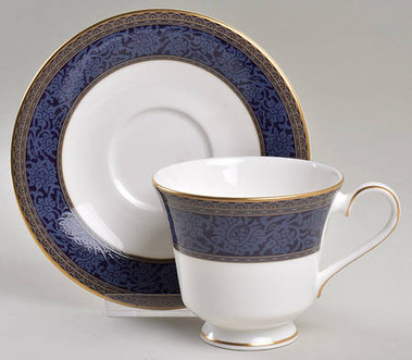 English Brocade Cup and Saucer