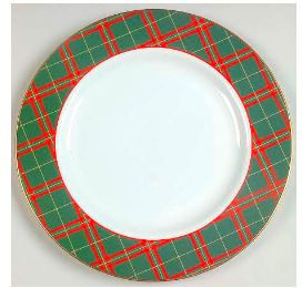 Tartan Round Salad Plate