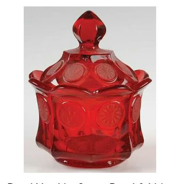 Jamestown Ruby Fostoria Sugar Bowl