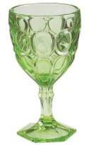 Moonstone Green Water Goblet