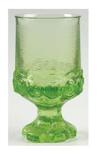 Madeira Apple Green Clover Franciscan  Water Goblet