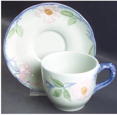 Twilight Rose Franciscan Cup And Saucer