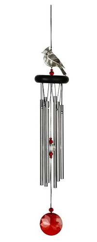 Woodstock Wind Chimes   Crystal Cardinal Chime